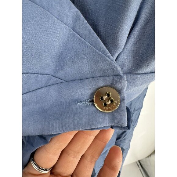 SANDRO Paty Wrap Effect Shantung Satin Midi Dress Women’s 6 Read - Picture 4 of 13